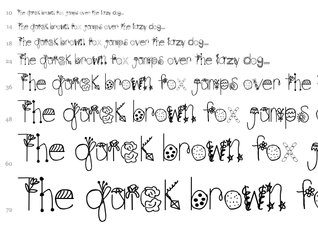 Spring Time font waterfall